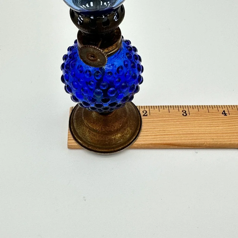 Vintage Miniature Kerosene Oil Lamps Pair 5.5
